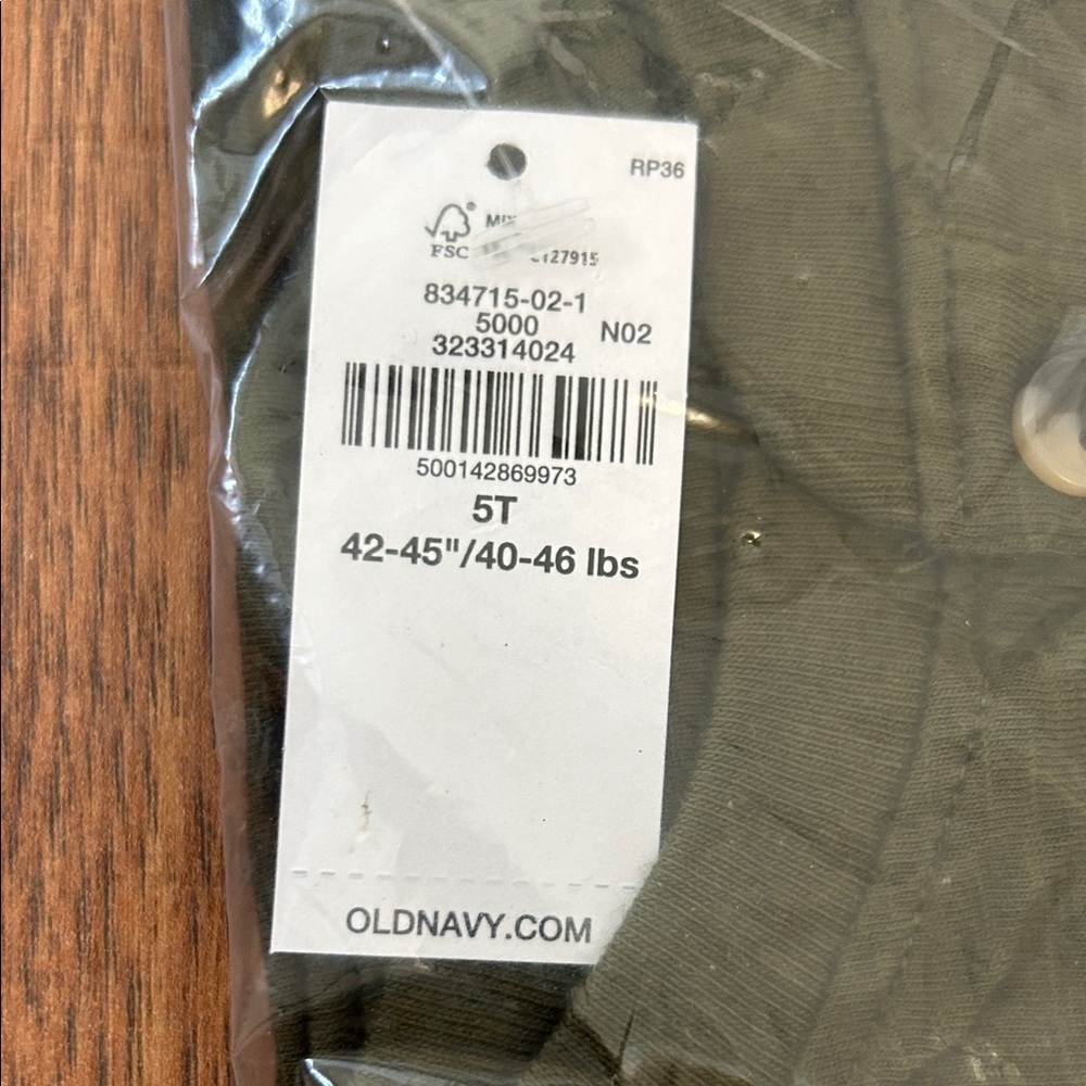 Boys Brand New Old Navy Green Long Sleeve Henley Shirt - Picture 3 of 4